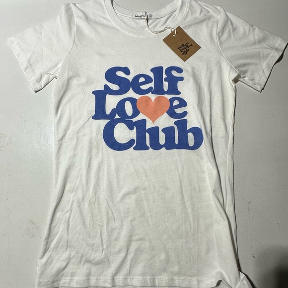 White Self Love Club Tee - Picture 1 of 7